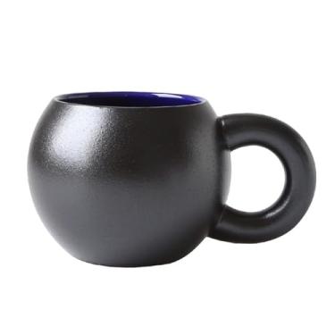 Imagem de Xícaras de café Caneca Chubby de Cerâmica Fosca com Alça para Café(Preto)