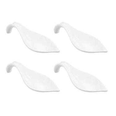 Imagem de Bandeja para cozidos Prato de armazenamento de melamina cozidos Almôndegas Escargot Travessa para servir (Color : White-1, Size : 11.2X4.6CM)