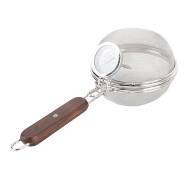 Imagem de Fabater Torrador de Grãos de café Prático de Aço Inoxidável Com Termômetro para Cozimento Ao Ar Livre Em Casa, Leve e Portátil para Viagens de Acampamento