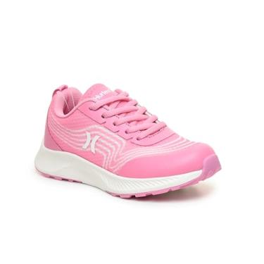 Imagem de Hurley Tênis infantil listrado – Tênis de corrida leve para meninos e meninas com cabedal respirável, palmilha acolchoada e sola de tração durável – Tênis esportivo diário para escola, esportes e