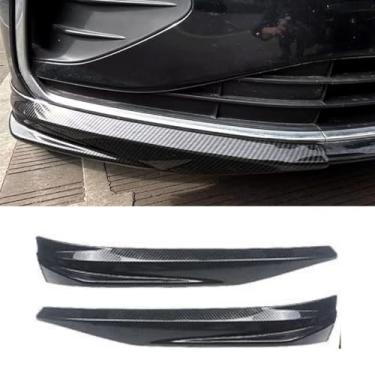Imagem de Kit de carroceria de spoiler difusor de para-choque dianteiro para carro compatível com Lavida 2023-2025 Protetor de para-choque acabamento de canto acessórios para carro (aparência de carbono)