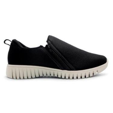 Imagem de Tênis Usaflex Feminino Slip On Elastano Zíper Casual AE22039-Feminino