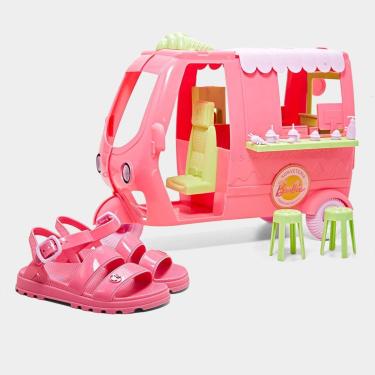 Imagem de Sandália Infantil Grendene Barbie Com Sorveteria Menina-Feminino