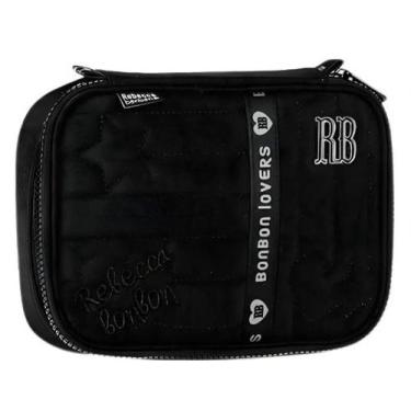 Imagem de Estojo Simples Escolar Feminino Rebeca Bonbon Liso Preto - Rebecca Bon