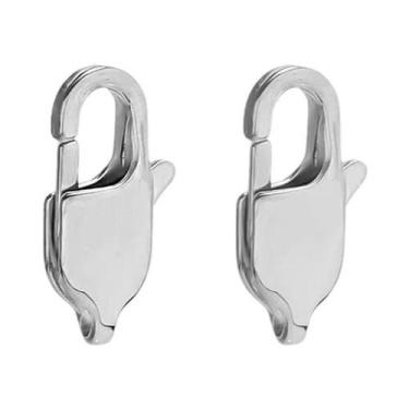Imagem de Fechos De Lagosta Retangulares Em Aço Inoxidável 10 Peças Ganchos Para