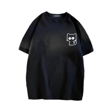 Imagem de Camiseta Casual Feminina De Verão Com Decote Redondo E Manga Curta, Es