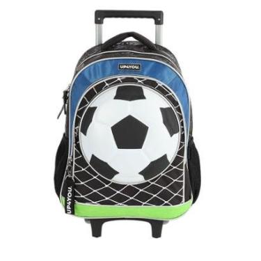 Imagem de Mochila de Rodinhas Com Alça Luxcel Up4You Futebol Azul-Masculino