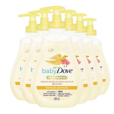 Imagem de Kit Sabonete Líquido Dove Baby Hidratação Glicerinada 400ml - 6 Unidad