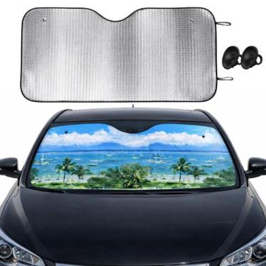 Imagem de Quebra Sol Para Brisa Protetor Solar Automotivo Proteção Contra Raios 