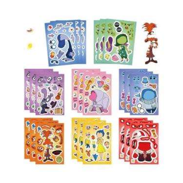 Imagem de Adesivos Quebra-Cabeça Disney inside out Para Crianças: Crie Uma Cara 