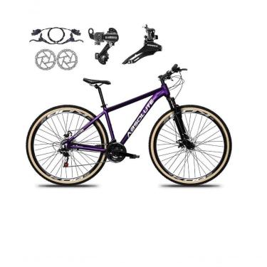 Imagem de Bicicleta Aro 29 Absolute Nero 5 Shimano Freios Hidráulicos 24v Garfo Suspensão Pneu Faixa - Roxo Tam.19