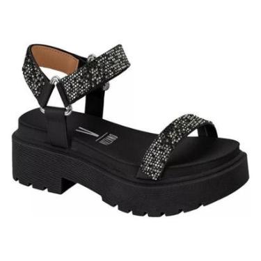 Imagem de Sandália Feminina Vizzano Plataforma Tira Calce Facil Strass-Feminino