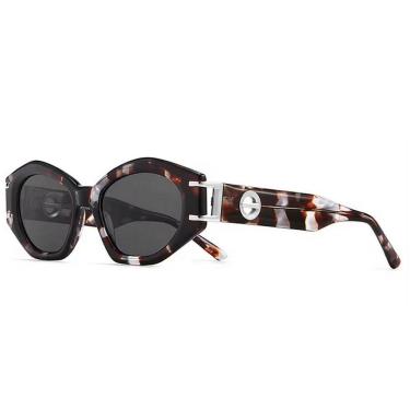 Imagem de Óculos De Sol Polarizado Feminino Design Cateyes Com Proteção Uv400 Moda Classica Vintage Mescla