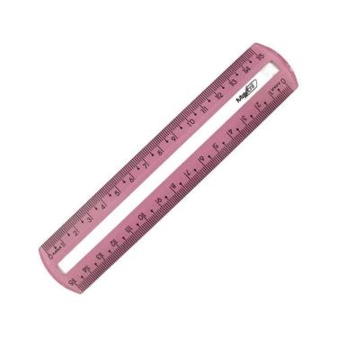 Imagem de Régua 15cm Guia De Leitura Maxcril Rosa