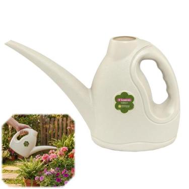 Imagem de Regador de Plantas Para Jardinagem 2 Litros Plástico Bege - 502 Sanrem