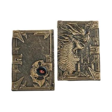 Imagem de Caderno Retro A5 Com Capa Dura Em Couro Com Estampa De Dragão 100 Folh