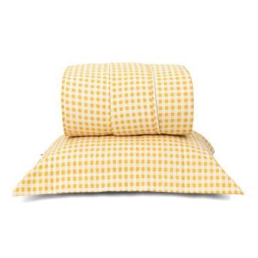 Imagem de Jogo de Cobre-Leito Mini Vichy Mostarda Westwing, Amarelo