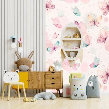 Imagem de Papel de Parede Adesivo Autocolante Decorativo Borboletas 10 METROS 2 