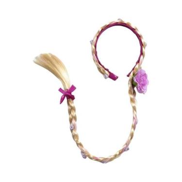 Imagem de Tiara De Cabelo Trançada Para Crianças Princesa Elsa Rapunzel Do Filme