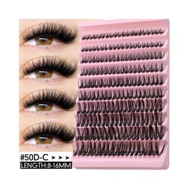 Imagem de Cílios Postiços Naturais Em Tufos 8-16mm, Bandeja Mista De Cílios Indi