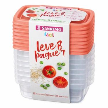 Imagem de Conjunto Potes Plásticos 280ml Leve 8 Pague 7 Sanremo