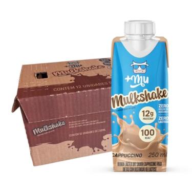 Imagem de Bebida Proteica, Mais Mu, Mulkshake, Sabor Cappuccino, 12g de Proteína, Zero Lactose, Zero Açúcar - 12 Garrafinhas de 250ml