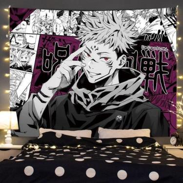 Imagem de Tapeçaria para pendurar na parede Jujutsu Kaisen Yuji Itadori 100x150c