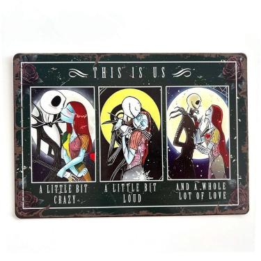 Imagem de Decoração de parede Iron Tin Nightmare Before Christmas 20x30 cm