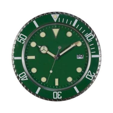 Imagem de Relógio De Parede Moderno Luminiscente De Metal Grande De 34cm, Decora