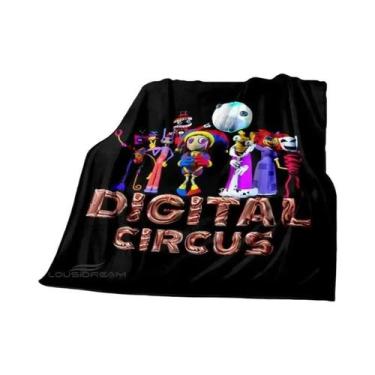 Imagem de Cobertor Digital Circus Cartoon De Flanela Quente E Confortável Para S