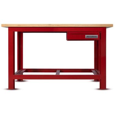 Imagem de Bancada aberta 1500 x 600 mm com 1 gaveta tampo de madeira pinus - RLL