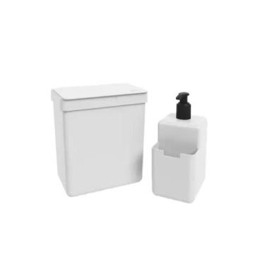 Imagem de Kit Organizador De Cozinha Coza Com 1 Lixeira 2,5L e 1 Dispenser Porta