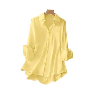 Imagem de Blusa Feminina plus Size Casual De Verão Solta Estilo Coreano Com Gola