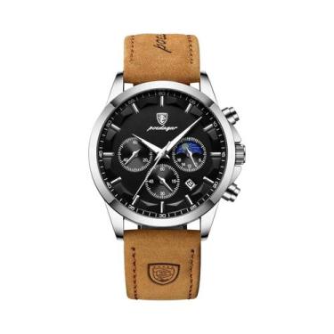 Imagem de Relógio De Pulso Masculino De Luxo À Prova d'Água Com Cronógrafo Lumin