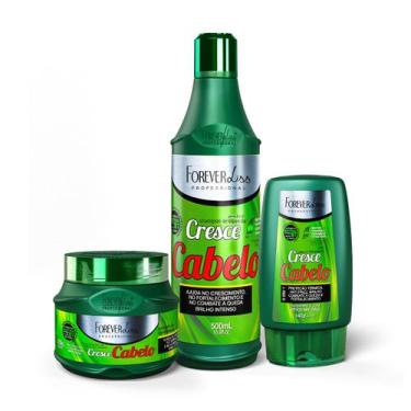 Imagem de Kit Cresce Cabelo Com Shampoo, Máscara 250g E Leave-In Forever Liss, U