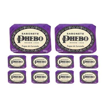 Imagem de Kit 10 Sabonetes em Barra Toque de Lavanda Glicerina Vegetal Vegano Ph