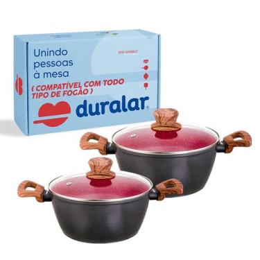 Imagem de Jogo Panela 2 Caçarola Antiaderente Cerâmica N18 e N22 Duralar