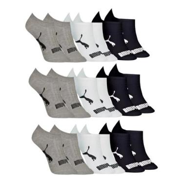 Imagem de Kit 9 Pares Meias Invisível Puma Sapatilha Adulto Original, 44/46, Sor