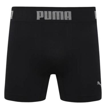 Imagem de Cueca Boxer Sem Costura Puma Alta Elasticidade, Preto, g