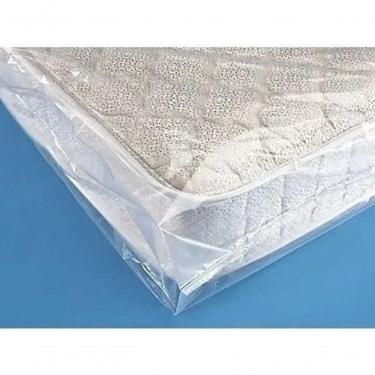 Imagem de 50 Saco Plástico para Embalar Colchão 90X250X0,14 Canelado para Solteiro Transparente Higipack