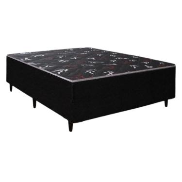Imagem de Cama Box Conjugada Casal 138x188 Ortopédico Premium Tecido Poliéster Antialérgico Colch...