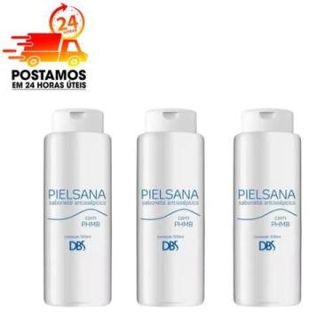 Imagem de Sabonete Antisséptico Pielsana com PHMB 500ml kit 3 unidades - DBS