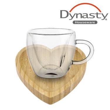 Imagem de Kit cafe da manha Xicaras Pires Coração -Dynasty, 3 meses por defeito 
