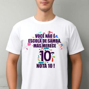 Imagem de Camiseta Algodao Carnaval Masculina Branca Mode 14 - Estamparia & Co, 