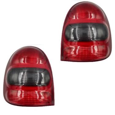 Imagem de Par Lanterna Traseira Corsa Wind 2p 1996 A 2000 Ré Fumê Bolha - HT