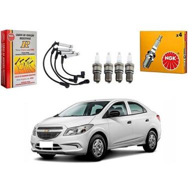 Imagem de Kit Vela Cabo Ngk Prisma 1.4 2013 A 2016