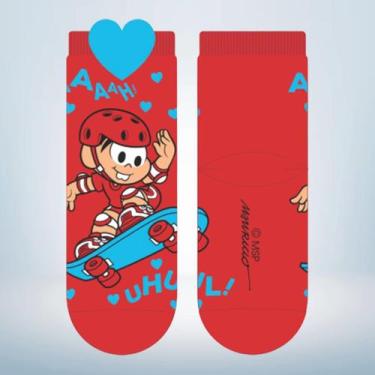 Imagem de Meia 3D Divertida Soquete Licenciado Personagens Turma da Monica Chico
