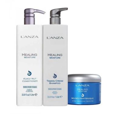 Imagem de Kit L'Anza Healing Moisture Shampoo 1 litro + Condicionador 1 litro + 