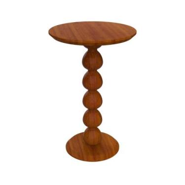 Imagem de Mesa Lateral alta em Madeira Maciça Poá Artemobili, garapa