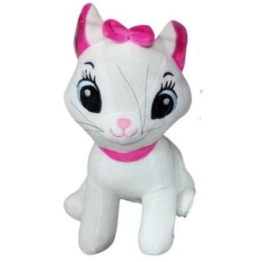 Imagem de Pelúcia Gatinha Marie Disney 35 cm Super Fofinha Com Laçinho - Soberan